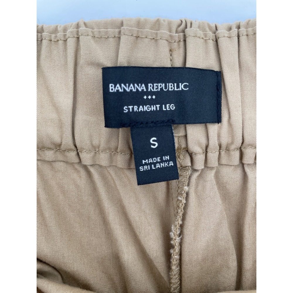 Banana Republic Straight Leg Pants Womens Small Tan Utility Cargo Khaki Safari - Picture 2 of 7